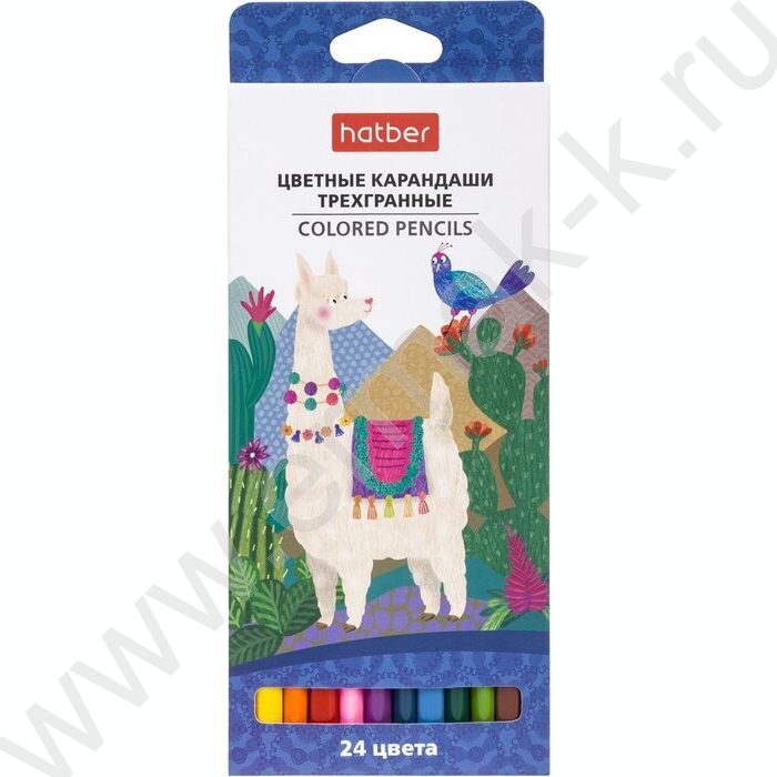 Карандаши  24цв Colora /трехгранные /карт. короб с европодвесом | Фото 1