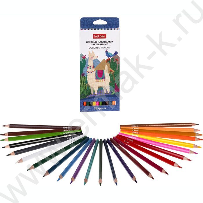 Карандаши  24цв Colora /трехгранные /карт. короб с европодвесом | Фото 2