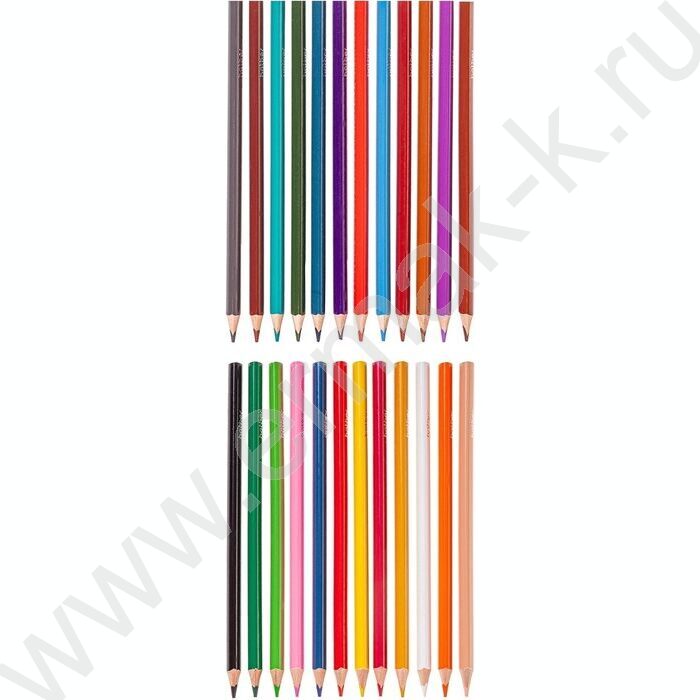 Карандаши  24цв Colora /трехгранные /карт. короб с европодвесом | Фото 3