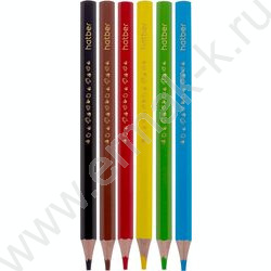 Карандаши   6цв Jumbo /утолщенные /шестигранные /+точилка /карт. кор. NEW | Фото 4