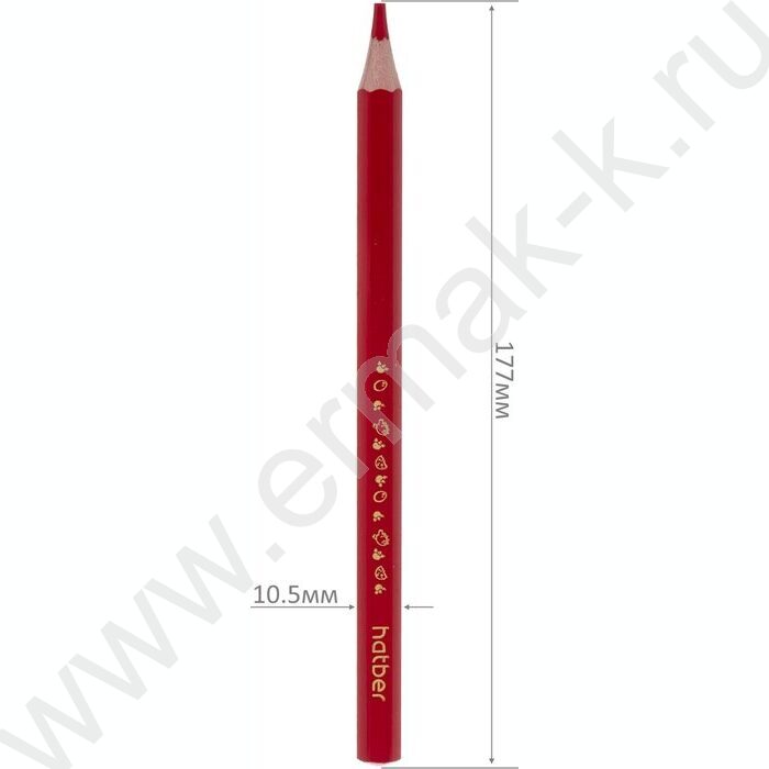 Карандаши   6цв Jumbo /утолщенные /шестигранные /+точилка /карт. кор. | Фото 5