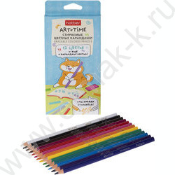 Карандаши пластиковые стираемые 12цв  + 1 карандаш-ластик Art-Mate /карт. короб. с европодвесом NEW | Фото 3