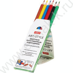 Карандаши пластиковые  6цв Art-Style /карт. короб. с европодвесом NEW | Фото 4