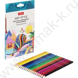 Карандаши пластиковые 18цв Art-Style /карт. короб. с европодвесом NEW | Фото 3