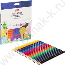 Карандаши пластиковые 24цв Art-Style /карт. короб. с европодвесом NEW | Фото 3