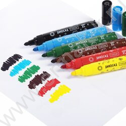 Фломастеры   6цв Jumbo-XL, утолщенный корпус  /блистер с европодвесом NEW | Фото 4