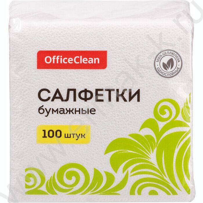 Салфетки 100шт 24*24см белые /1 слойн. | Фото 2