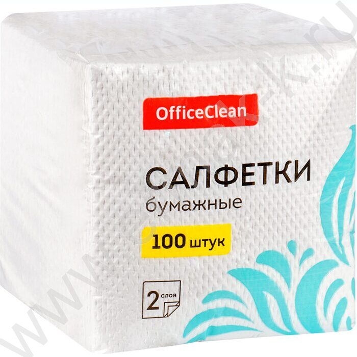 Салфетки 100шт 24*24см белые /2 слойн. | Фото 1