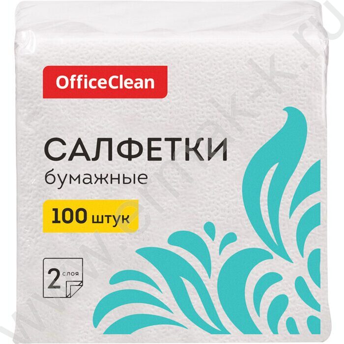 Салфетки 100шт 24*24см белые /2 слойн. | Фото 2