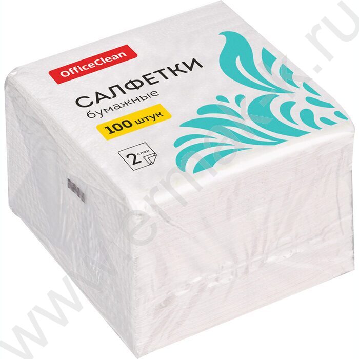 Салфетки 100шт 24*24см белые /2 слойн. | Фото 3