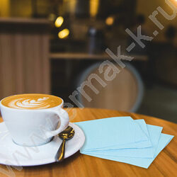 Салфетки 250шт 24*24см синие (пастельный цвет) NEW | Фото 6