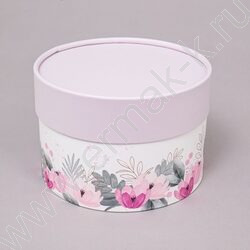 Коробка подарочная 3в1 шайба без окошка, завальц.край, Флора H10хD16 / H9хD14 / H8хD12см NEW | Фото 5