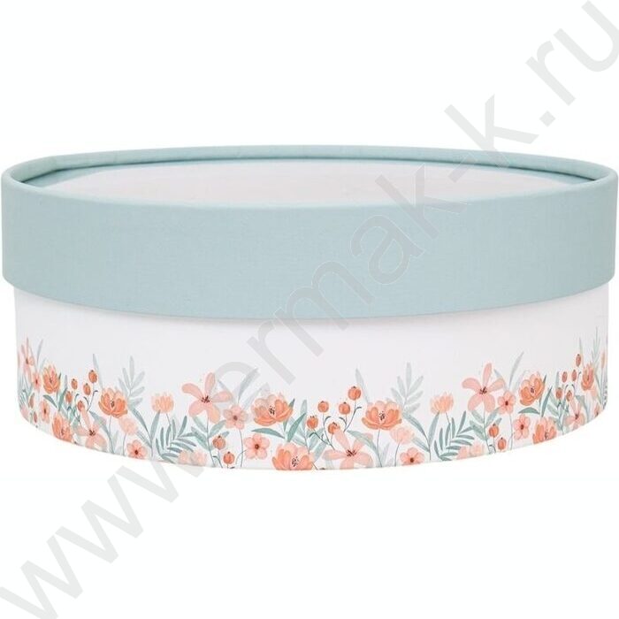 Коробка подарочная 3в1 шайба с окошком, завальц.край, Бирюза H7хD21 / H6хD18 / H5хD16см | Фото 2