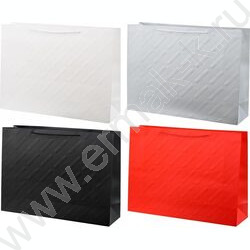 Пакет подарочный бумажный 55*40*15см цветной однотонный (выбитый рисунок) /ассорти NEW | Фото 1