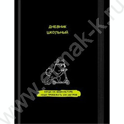 Дневник 1-11кл. /тв.обл./глянец/резинка "Забавный дизайн на чёрном-7" NEW | Фото 2