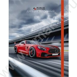 Дневник 1-11кл. /тв.обл./глянец/лен/резинка "Ярко-красный спорткар-4" NEW | Фото 1