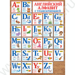 Плакат "Английский алфавит с транскрипцией" А2 NEW | Фото 1