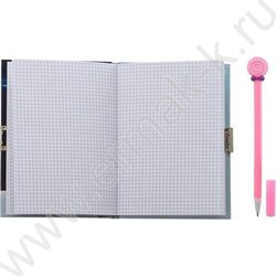 Блокнот  48л 13*18см "Девочки" эамочек,шар.ручка с наконечником; цветная тв.обложка /ассорти/, б NEW | Фото 2