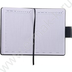 Ежедневник н/дат 14,5*21 116л/кожезаменитель под нубук, черный цвет, металлическая застёжка на м NEW | Фото 3