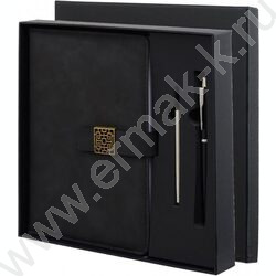 Ежедневник н/дат 14,5*21 116л материал кожезаменитель под нубук, черный цвет, металлическая заст NEW | Фото 4