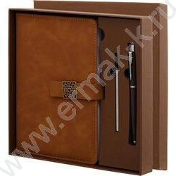 Ежедневник н/дат 14,5*21 116л материал кожезаменитель под нубук, коричневый цвет, металлическая  NEW | Фото 4