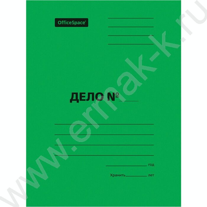 Скоросшиватель A4 картон зеленый 300г/м² мелованный пробитый | Фото 1