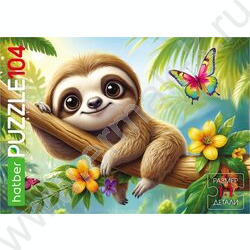 Пазлы  104 Милый ленивец NEW | Фото 2