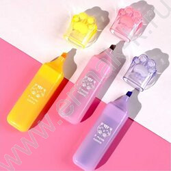 Текстовыделитель /набор  3цв/ Замурчательные лапки /форма наконечника:скошенная NEW | Фото 7