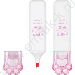 Текстовыделитель /ассорти/ косой Пушистые лапки /софт-тач покрытие,бокс 12шт NEW | Фото 2