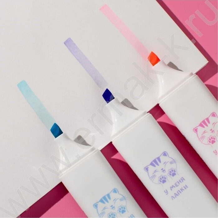 Текстовыделитель /ассорти/ косой Пушистые лапки /софт-тач покрытие,бокс 12шт NEW | Фото 8