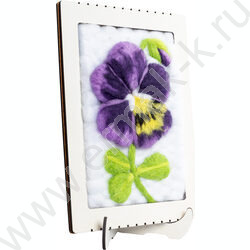 Набор д/творчества Валяние шерсти "Анютины глазки" (с рамкой) NEW | Фото 6