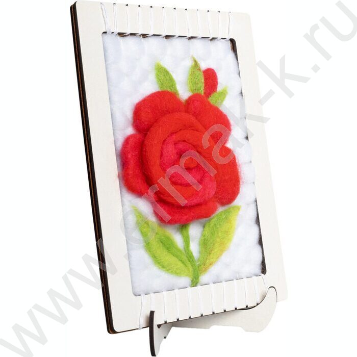 Набор д/творчества Валяние шерсти "Роза" (с рамкой) | Фото 7