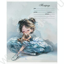 Тетрадь  12л клетка "Балерины" /выборочный  УФ-лак/ ассорти NEW | Фото 2