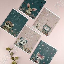 Тетрадь  12л клетка "Сказочные животные" /выборочный  УФ-лак/ ассорти NEW | Фото 6