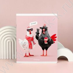 Тетрадь  48л клетка "Стильные курочки" /выборочный  УФ-лак/ ассорти NEW | Фото 9