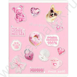 Тетрадь  48л клетка "Стикеры" /тиснение фольгой/ ассорти NEW | Фото 2