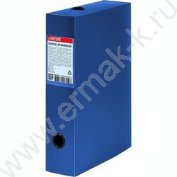 Короб архивный на кнопке, пластиковый 800 мкм, для документов A4 (33*24,5*7 см) 1отд. /синий NEW | Фото 1