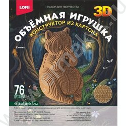 Конструктор из картона. Объёмная игрушка "Енотик" NEW | Фото 2