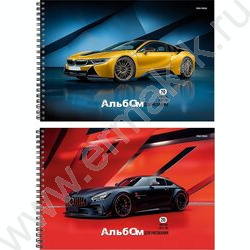 Альбом д/рисования-спираль 20л "Красивые автомобили-2" NEW | Фото 1