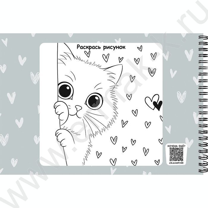 Альбом д/рисования-спираль 20л "Милые котики-3" NEW | Фото 6