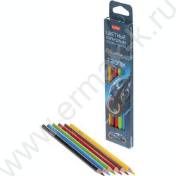 Карандаши   6цв Tronix /трехгранные /карт. короб с европодвесом NEW | Фото 3