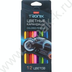 Карандаши  12цв Tronix /трехгранные /карт. короб с европодвесом NEW | Фото 1