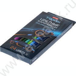 Карандаши  24цв Tronix /трехгранные /карт. короб с европодвесом NEW | Фото 2