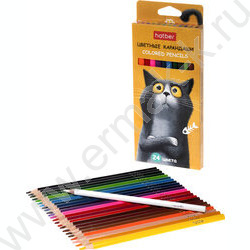 Карандаши  24цв Пушистый философ /трехгранные /карт. короб с европодвесом NEW | Фото 3