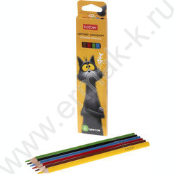 Карандаши   6цв Пушистый философ /трехгранные /карт. короб с европодвесом NEW | Фото 3