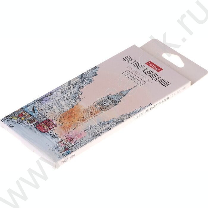 Карандаши  12цв Alto colore /трехгранные /мягкий стержень /карт. короб с европодвесом NEW | Фото 2