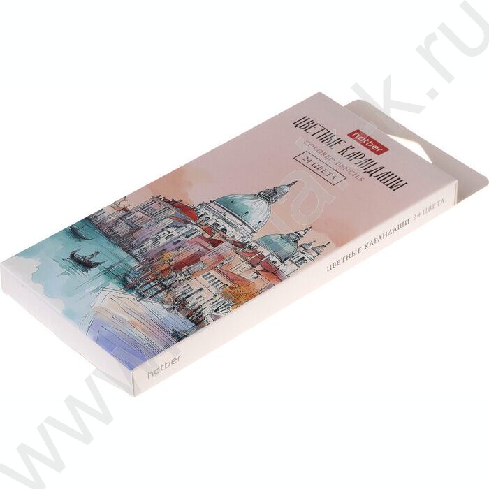 Карандаши  24цв Alto colore /трехгранные /мягкий стержень /карт. короб с европодвесом NEW | Фото 2