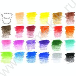 Карандаши  24цв Alto colore /трехгранные /мягкий стержень /карт. короб с европодвесом NEW | Фото 4