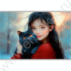 Альбом д/рисования 40л "Девочка и зверята" ассорти NEW | Фото 5