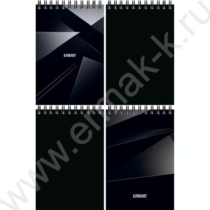 Блокнот  40л А6 спираль "В чёрном цвете" ассорти NEW | Фото 1
